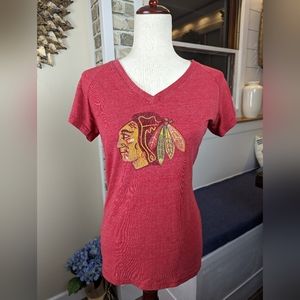 Blackhawks NHL Licensed T-shirt Red Size L